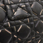 Dior Christian New Rock Cannage Chain Shoulder Bag Leather Black Silver — view 4
