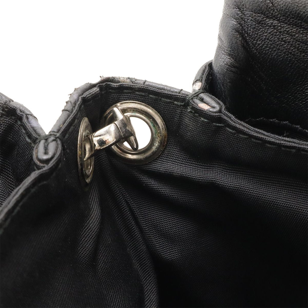 Dior Christian New Rock Cannage Chain Shoulder Bag Leather Black Silver — view 8