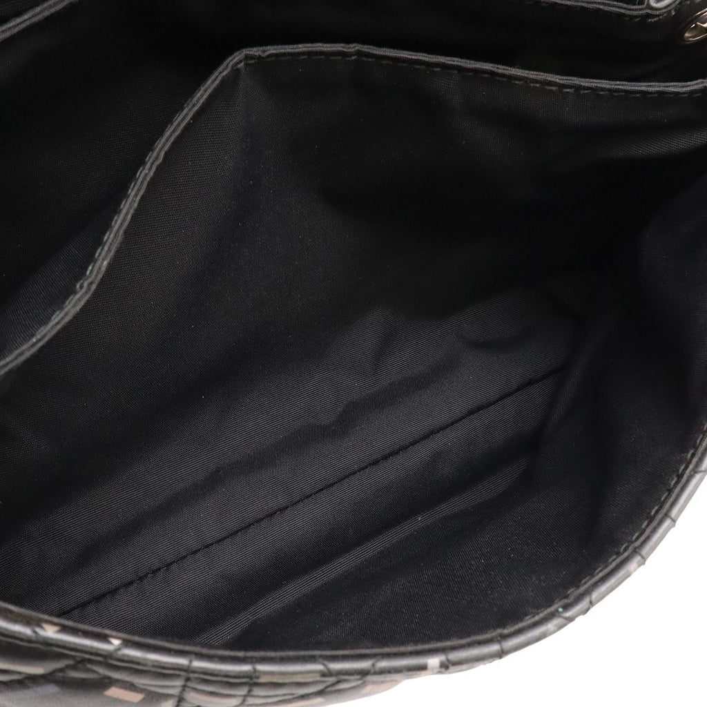 Dior Christian New Rock Cannage Chain Shoulder Bag Leather Black Silver — view 7