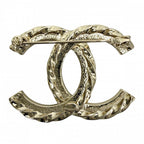 Chanel Brooch CC Logo Rhinestone Gold — view 2
