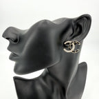 Chanel Earrings Chain CC Logo 25 Rhinestone — view 2
