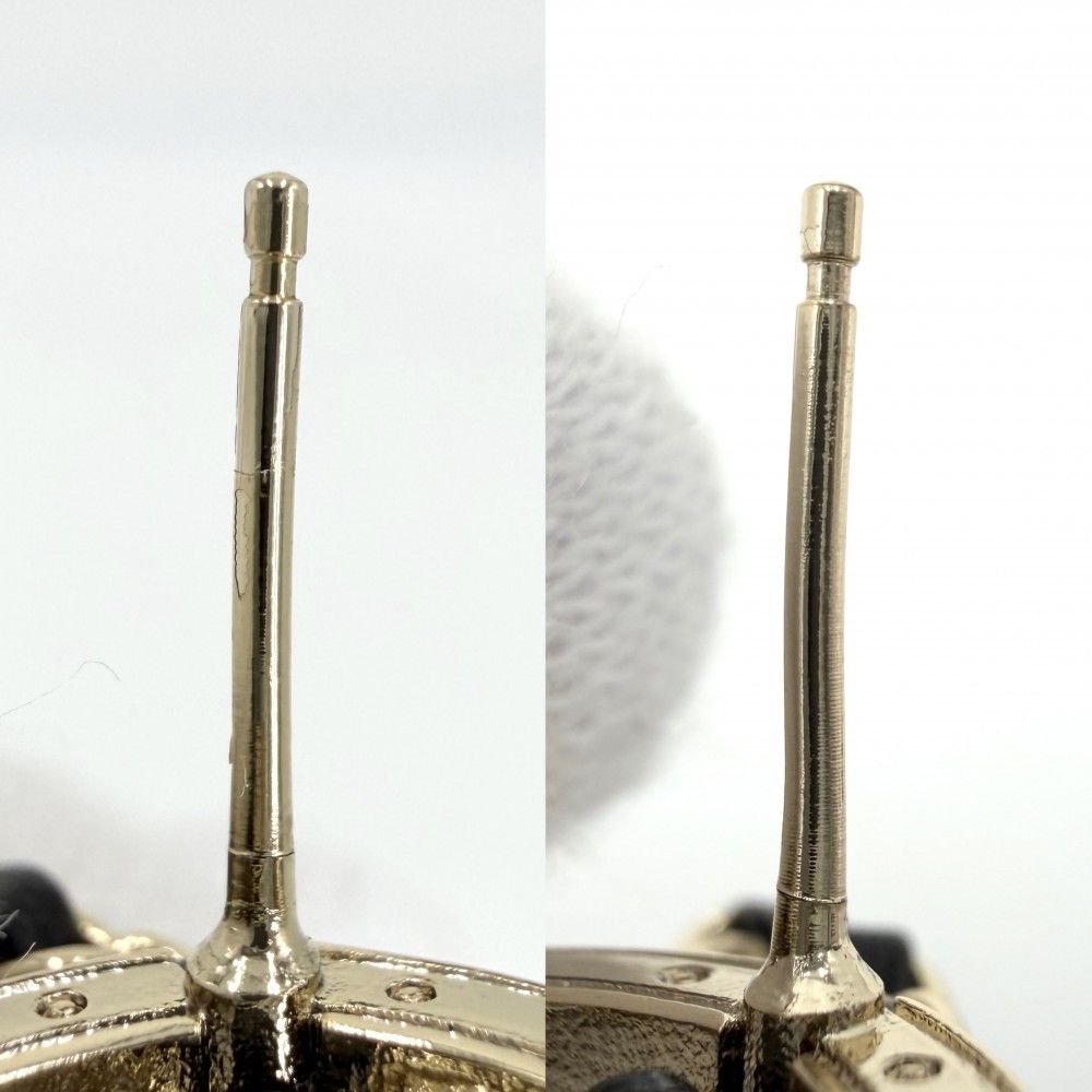 Chanel Earrings Chain CC Logo 25 Rhinestone — view 3