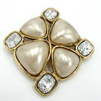 Chanel Brooch CC Logo Coco Rhinestone Faux — view 3