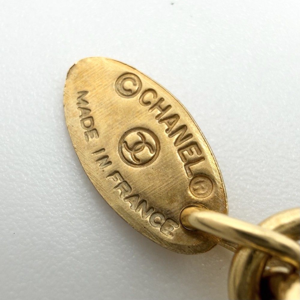 Chanel Necklace CC Logo Coco Chain Vintage Round Coin Motif Medal — view 4