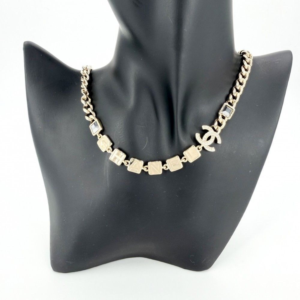 Chanel Necklace Adjuster CC Logo Choker — view 2