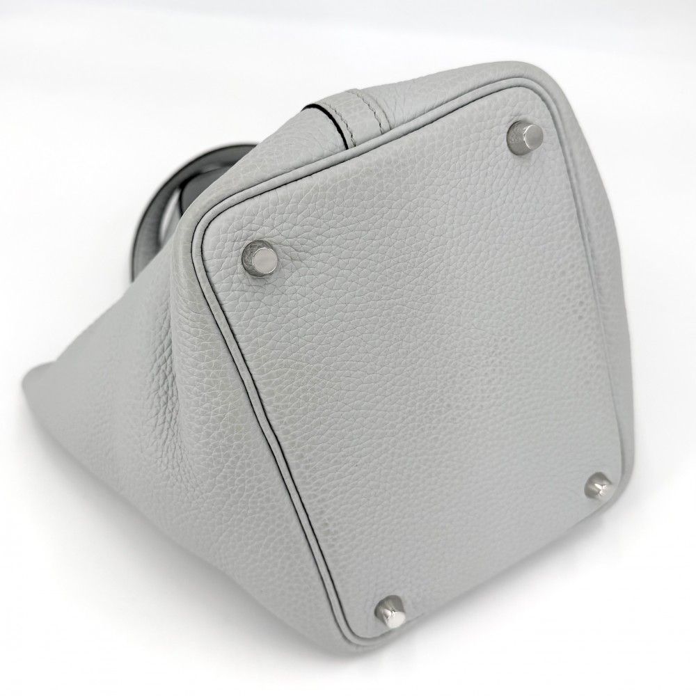 Hermes Handbag Picotin Lock PM Twill Light Blue — view 3