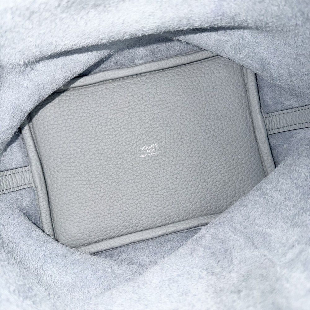 Hermes Handbag Picotin Lock PM Twill Light Blue — view 4