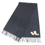 Hermes Muffler Shawl Cashmere Charcoal Cold Protection Scarf — view 2