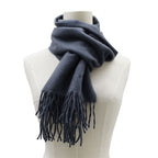 Hermes Muffler Shawl Cashmere Charcoal Cold Protection Scarf — view 5