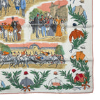 Hermes Carre 90 Scarf Silk Chantilly Racecourse White Box — view 6