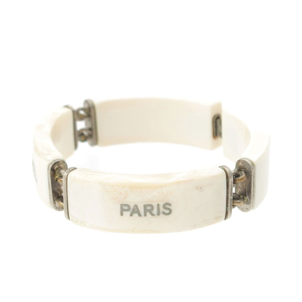 Chanel Plastic Logo Bracelet White — view 2