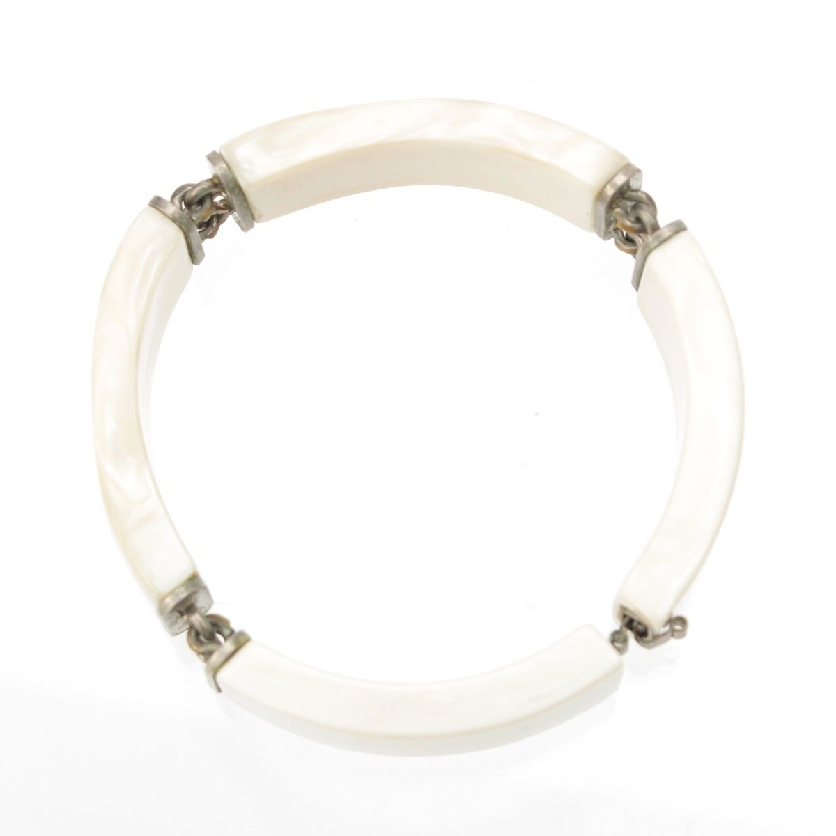 Chanel Plastic Logo Bracelet White — view 5