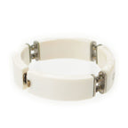 Chanel Plastic Logo Bracelet White — view 4