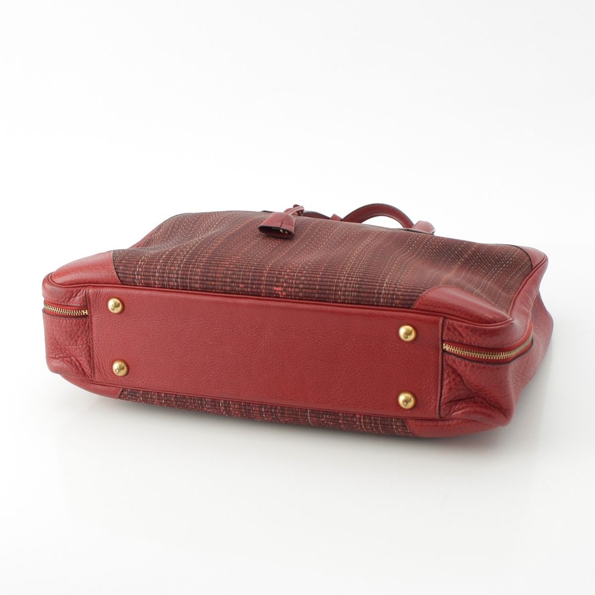 Hermes Victoria 45 Crinoline Buffalo Boston Bag Rouge Ash — view 5