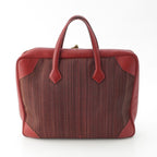 Hermes Victoria 45 Crinoline Buffalo Boston Bag Rouge Ash — view 4