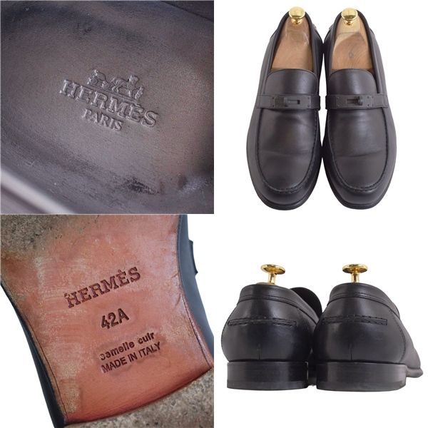 Hermes Loafer Destinee Moccasins Kelly Gold — view 9