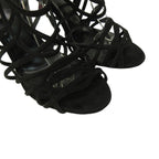 Hermes Sandals Shoes High Heels Suede 37 Black — view 3