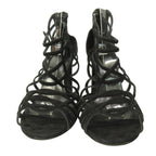 Hermes Sandals Shoes High Heels Suede 37 Black — view 6