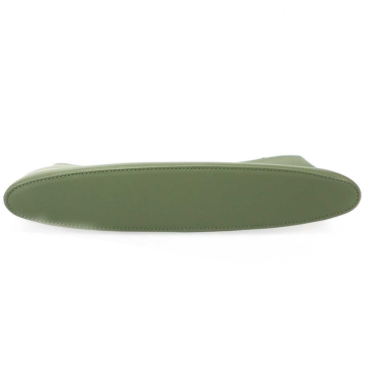 Loewe Leather Clutch Pouch Khaki — view 4