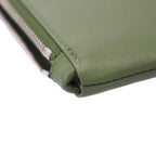 Loewe Leather Clutch Pouch Khaki — view 7