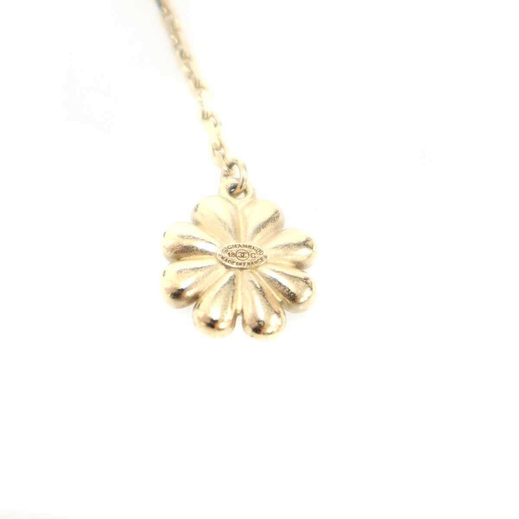 Chanel 18C Rhinestone Flower Earrings Set Gold — view 4