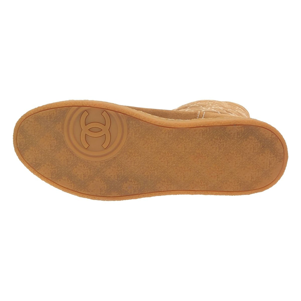 Chanel Moutonboa Boots Brown 37.5 — view 4