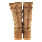 Chanel Moutonboa Boots Brown 37.5 — view 3