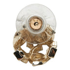 Chanel CC Logo Earrings One Side Only Gold Plated Rhinestone — view 2