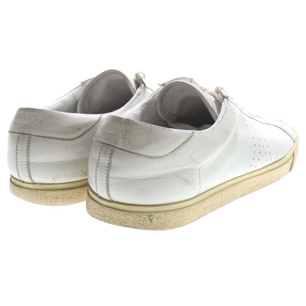 Celine Triomphe Leather Low Cut Sneakers White — view 3