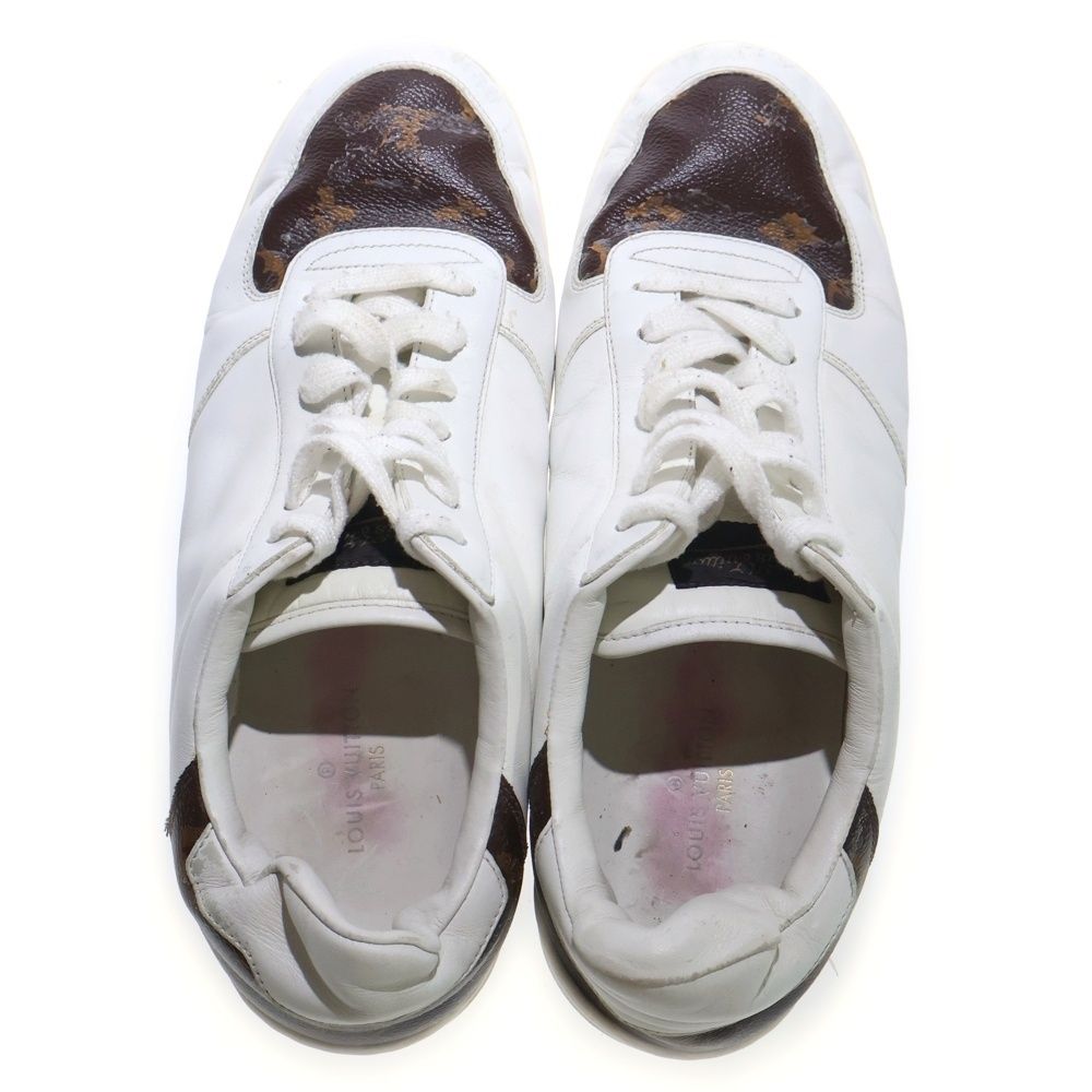 Louis Vuitton Rivoli Line Monogram Leather Lace Up Sneakers — view 4