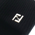 Fendi Earmuffs FF Logo Wool Knit Ear Muffs Black Apwo — view 6