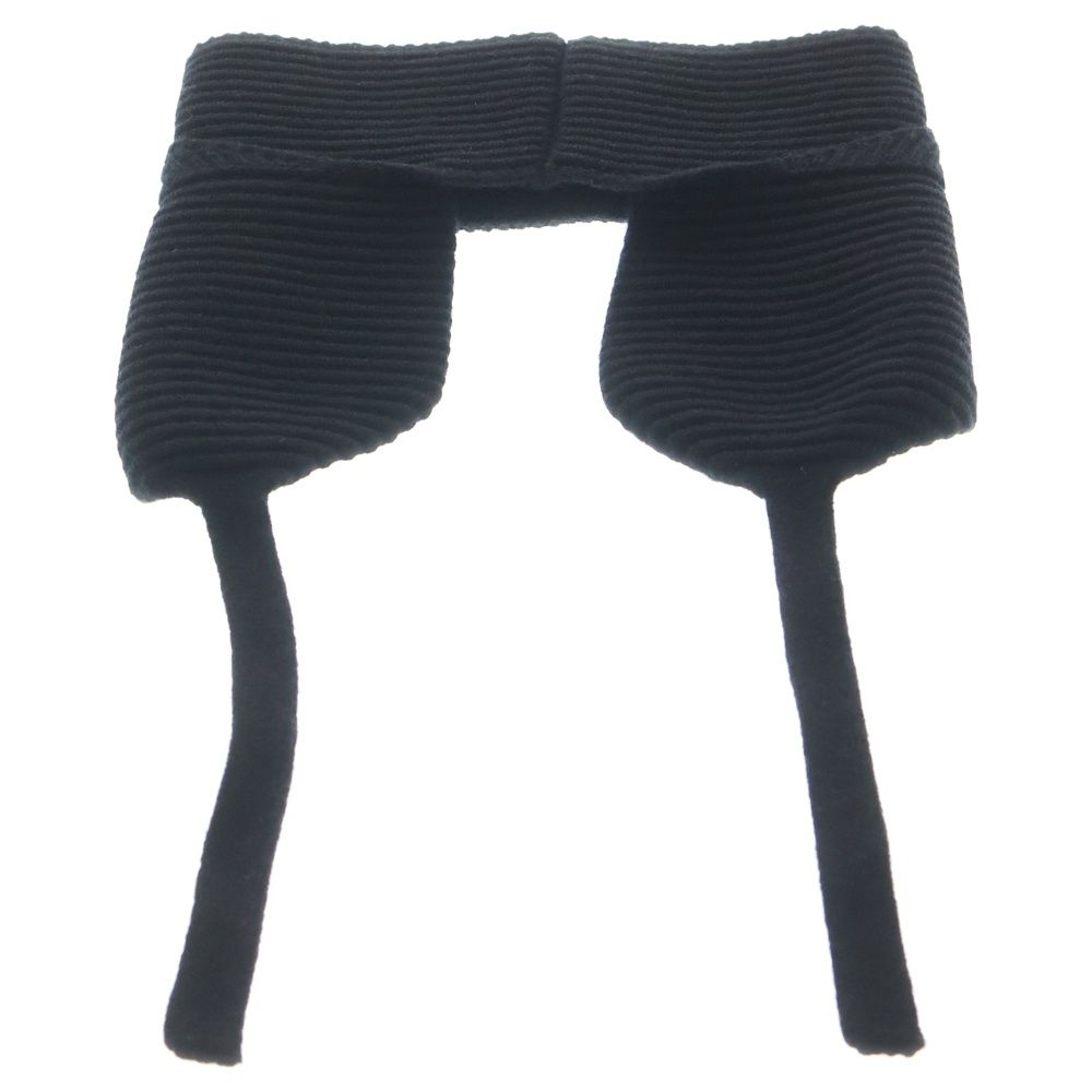 Fendi Earmuffs FF Logo Wool Knit Ear Muffs Black Apwo — view 2