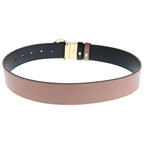 Gucci Interlocking Logo Buckle Reversible Leather Belt Gold Pink — view 3