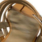 Hermes Sandals Shoes Leather Brown Silver Kelly Strap Flat — view 9