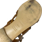 Hermes Sandals Shoes Leather Brown Silver Kelly Strap Flat — view 7