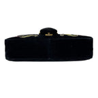 Gucci Shoulder Bag Leather Velour GG Marmont Black Chain — view 3