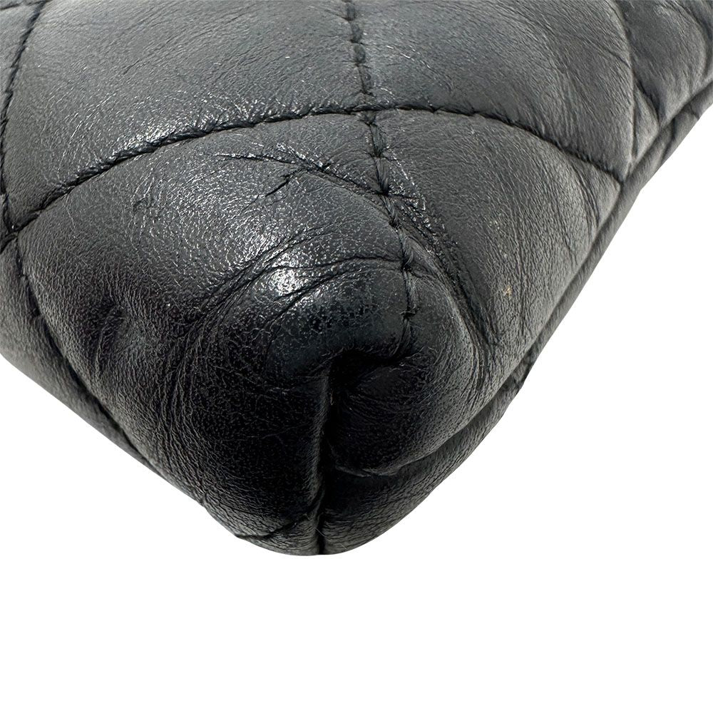 Chanel Wallet Coin Case CC Logo Lambskin Cambon Black — view 4