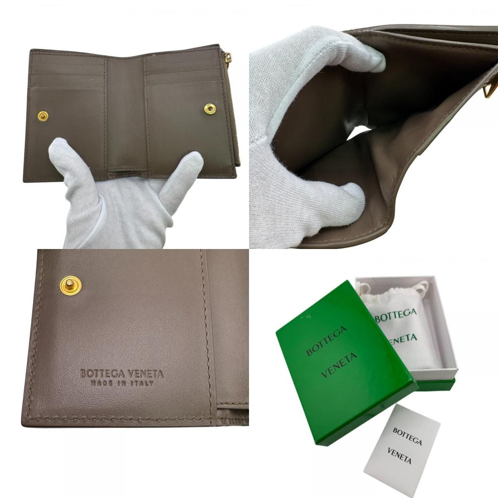 Bottega Veneta Compact Wallet Bifold Brown — view 8