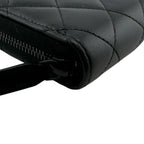 Chanel Zip Around Card Coin Purse Black — view 3
