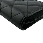 Chanel Zip Around Card Coin Purse Black — view 4