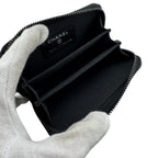 Chanel Zip Around Card Coin Purse Black — view 5