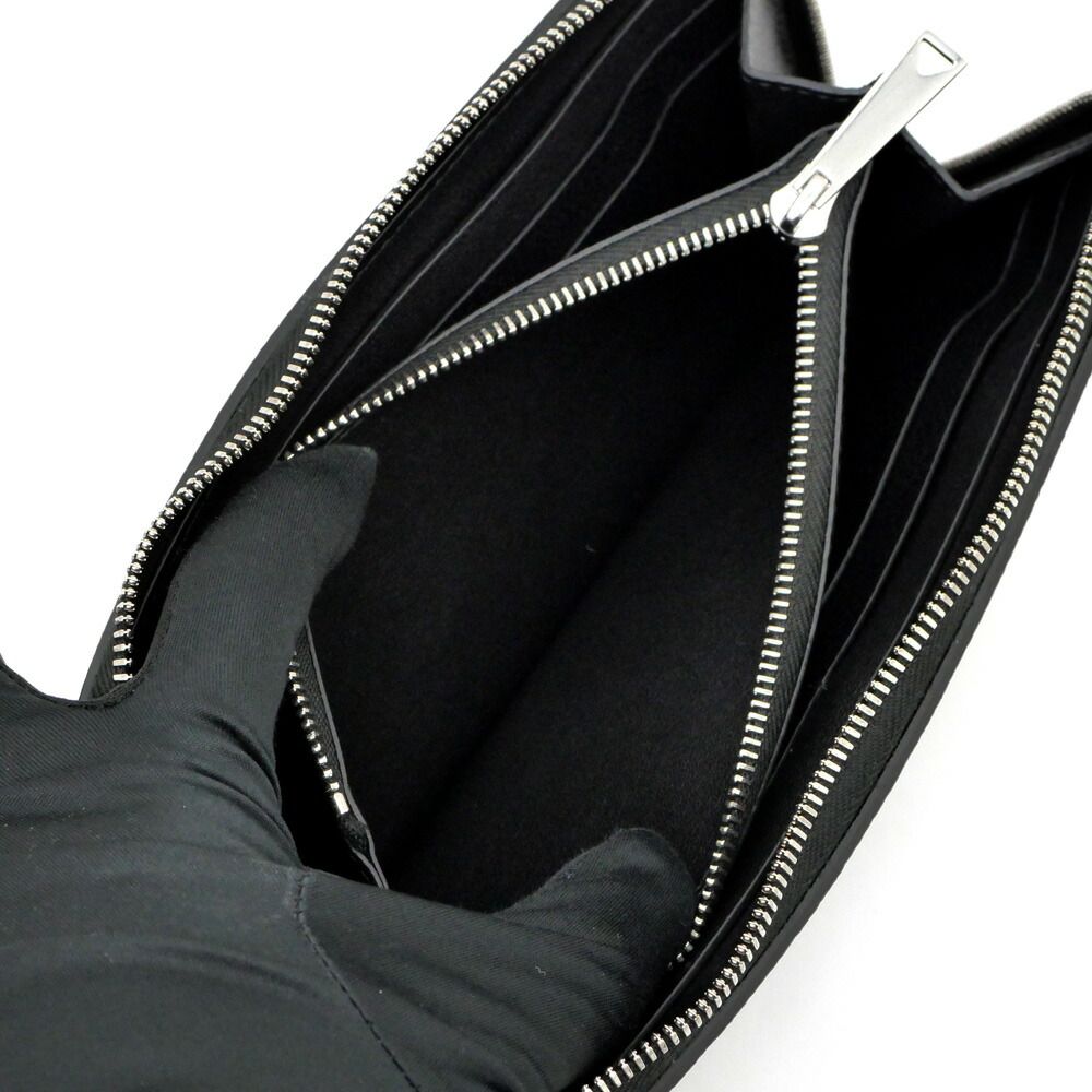 Bottega Veneta Tre Zip Around Wallet Long Black — view 7