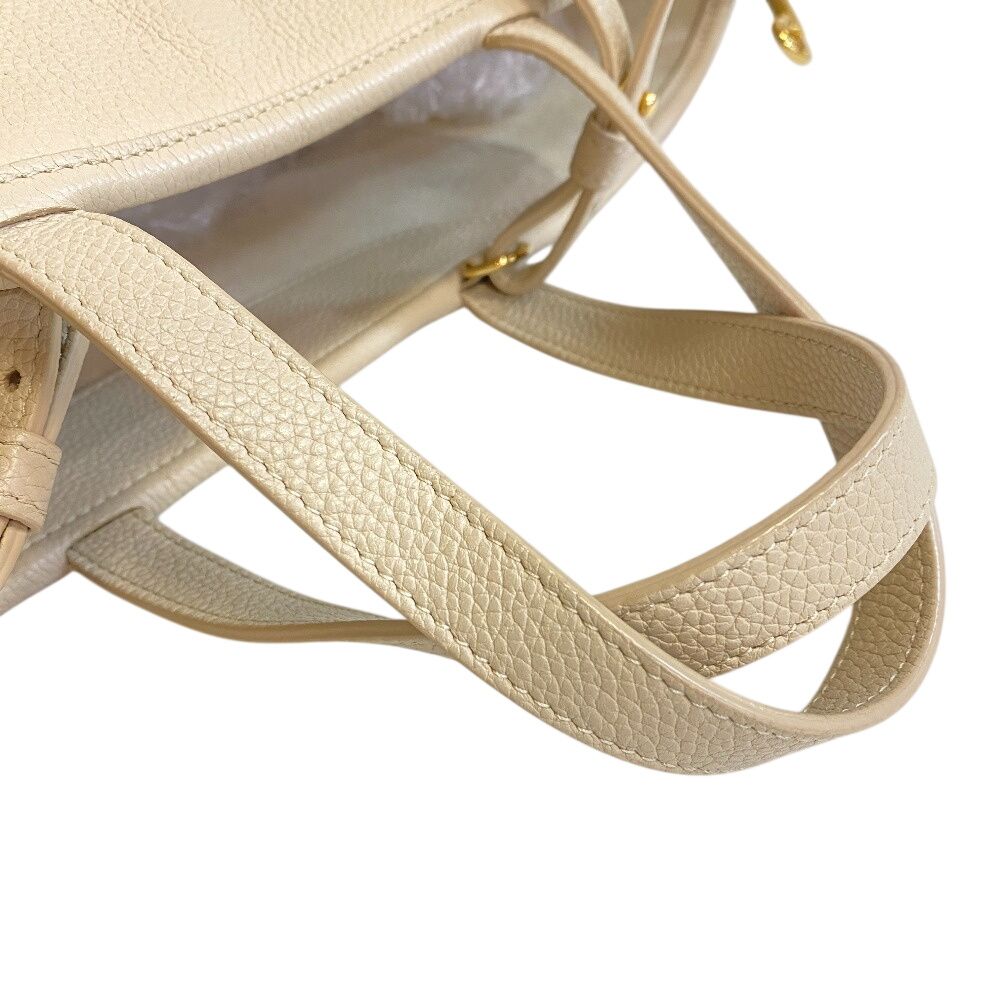 Celine 2-Way Tote Hand Small Fold Cover Shoulder Bag Beige — view 6