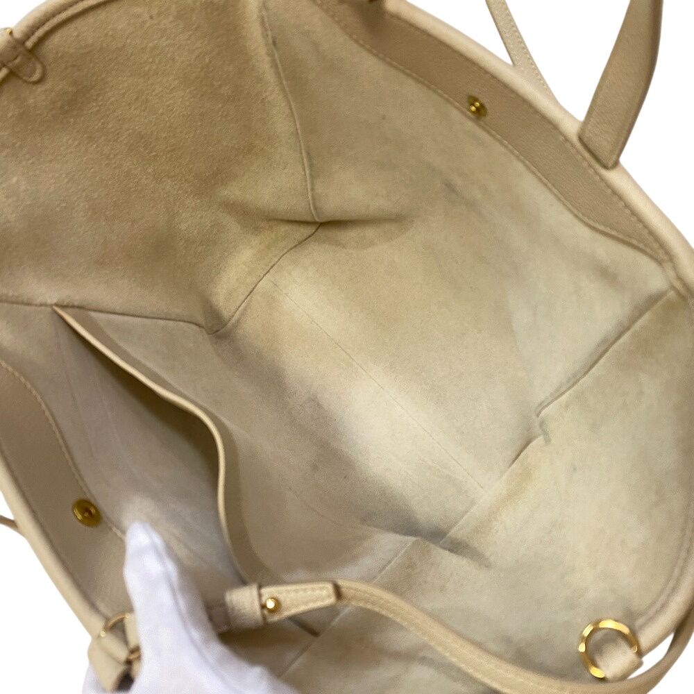 Celine 2-Way Tote Hand Small Fold Cover Shoulder Bag Beige — view 7