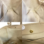 Celine 2-Way Tote Hand Small Fold Cover Shoulder Bag Beige — view 8