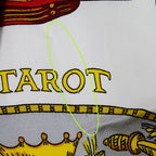 Hermes Scarf Carre 90 le Tarot Card Silk Green Multicolor Large — view 8