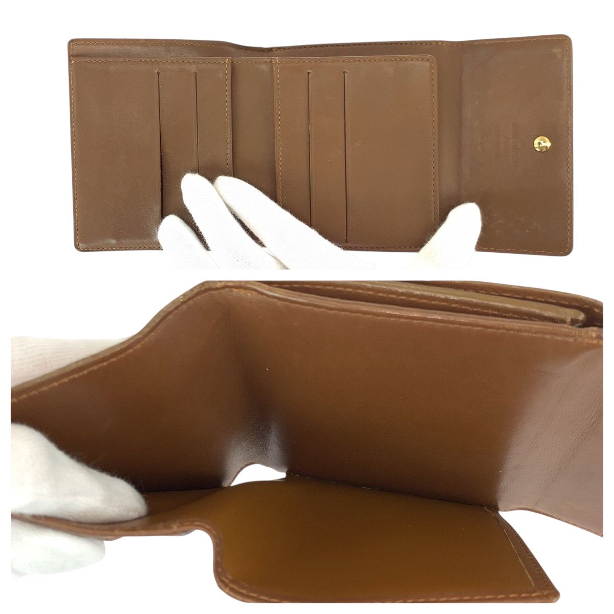 Louis Vuitton Monogram Vernis Porte Monet Billets Cult Cles Bronze Brown Enamel — view 8