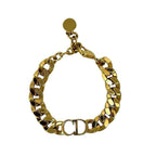Dior Christian Dances Etoile Bracelet CD Logo Chain Gold — view 4