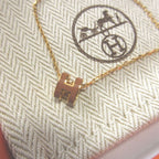 Hermes Pop Mini Metal New Gold Necklace — view 3