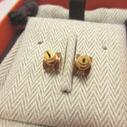 Hermes Pop Mini Metal New Gold Earrings — view 4